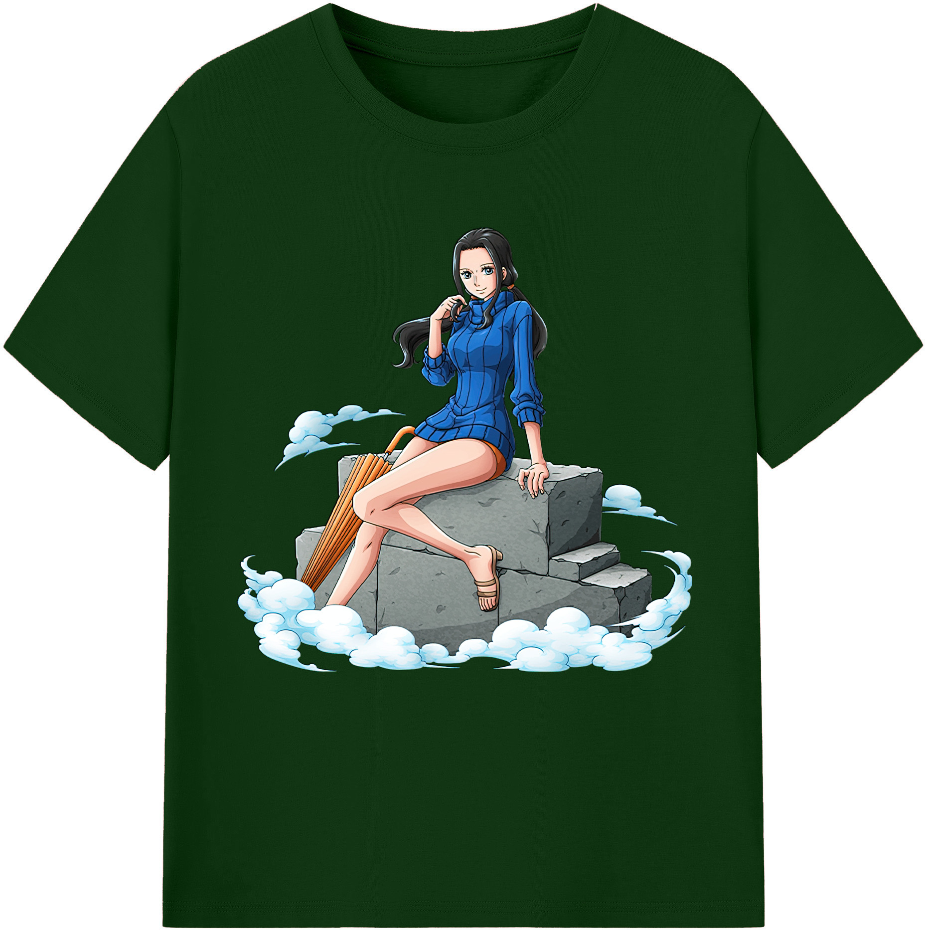 ワンピース ニコ・ロビン ONE PIECE Nico Robin 綿100％半袖Tシャツ（フロントプリント）